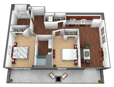 Wabasha Floorplan at Liffey on Snelling, St. Paul, Minnesota